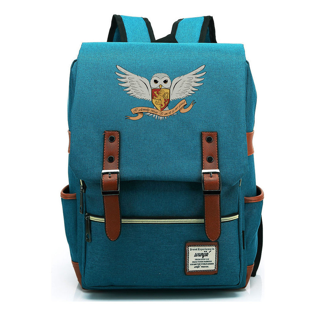 School Of Witchcraft And Wizardry Printed Student Backpack For Men And Women, Casual Belt Buckle, Classic Backpack 43*29*13.5cm