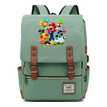 Super Mario Youth Student backpack USB casual backpack