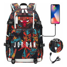 Sports Basketball Star Printed Usb Youth Student Backpack For Men And Women's Leisure Travel Backpack