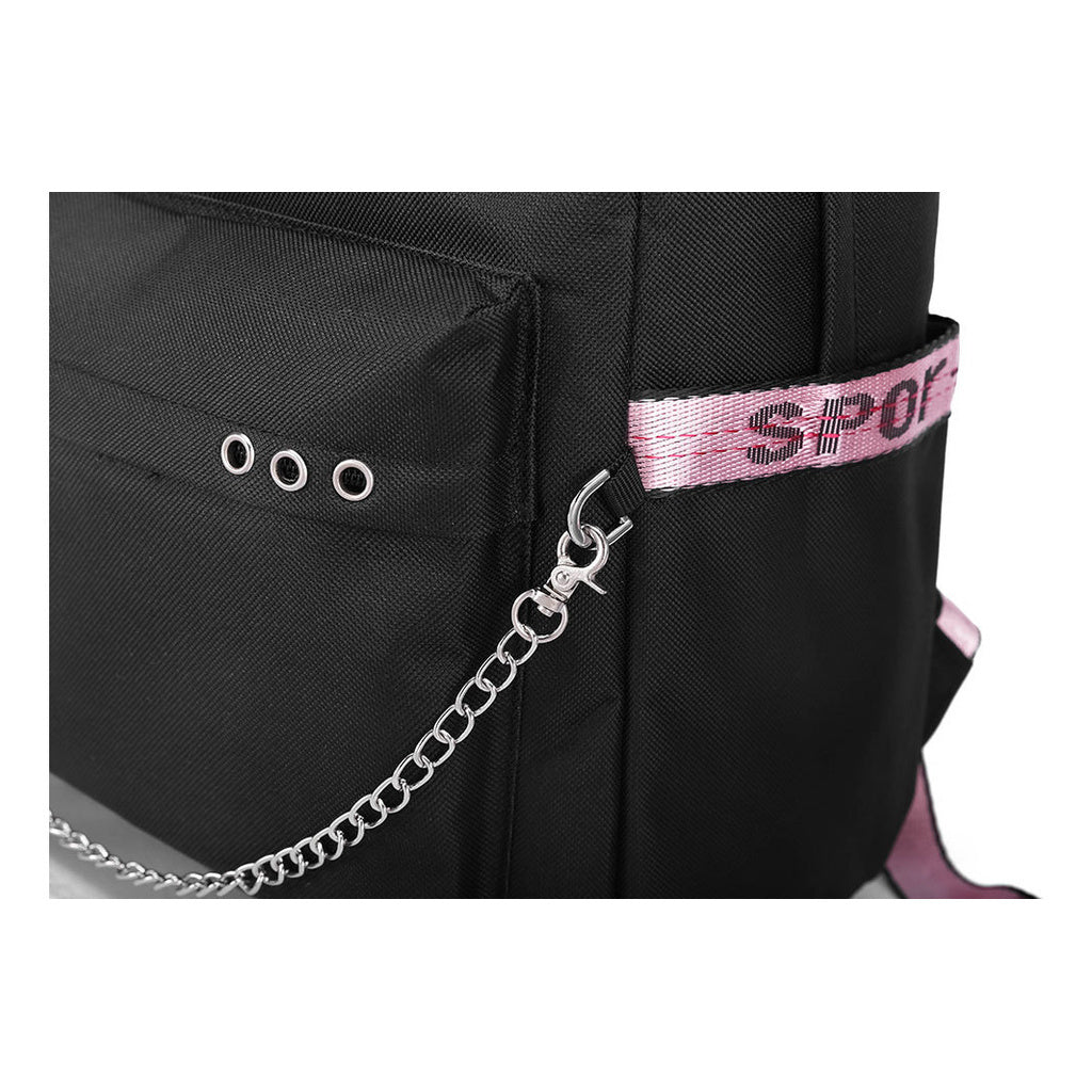 Usb Student Backpack With Men's And Women's Casual Woven Straps Backpack