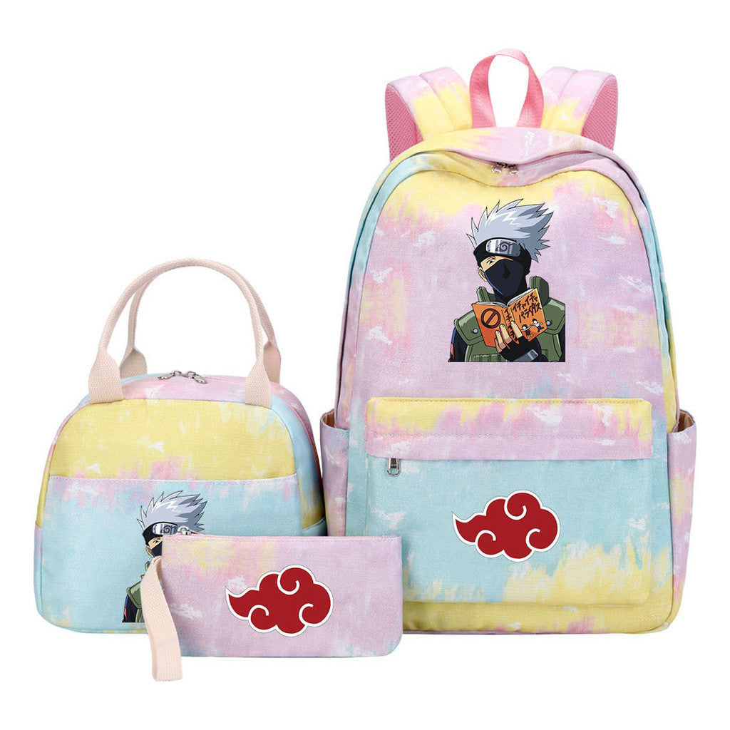 Naruto Teenage Girls School Bag Lunch Bag Three Piece Backpack Set