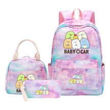 Game Corner Biology Youth School Bag Lunch Bag Three Piece Set Backpack Set