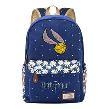 School Of Witchcraft And Wizardry Student Backpack With Floral Canvas Backpack