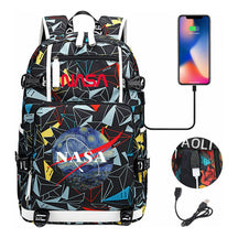 Nasa Fashion Printed Student Backpack With Large Capacity Leisure Travel Backpack