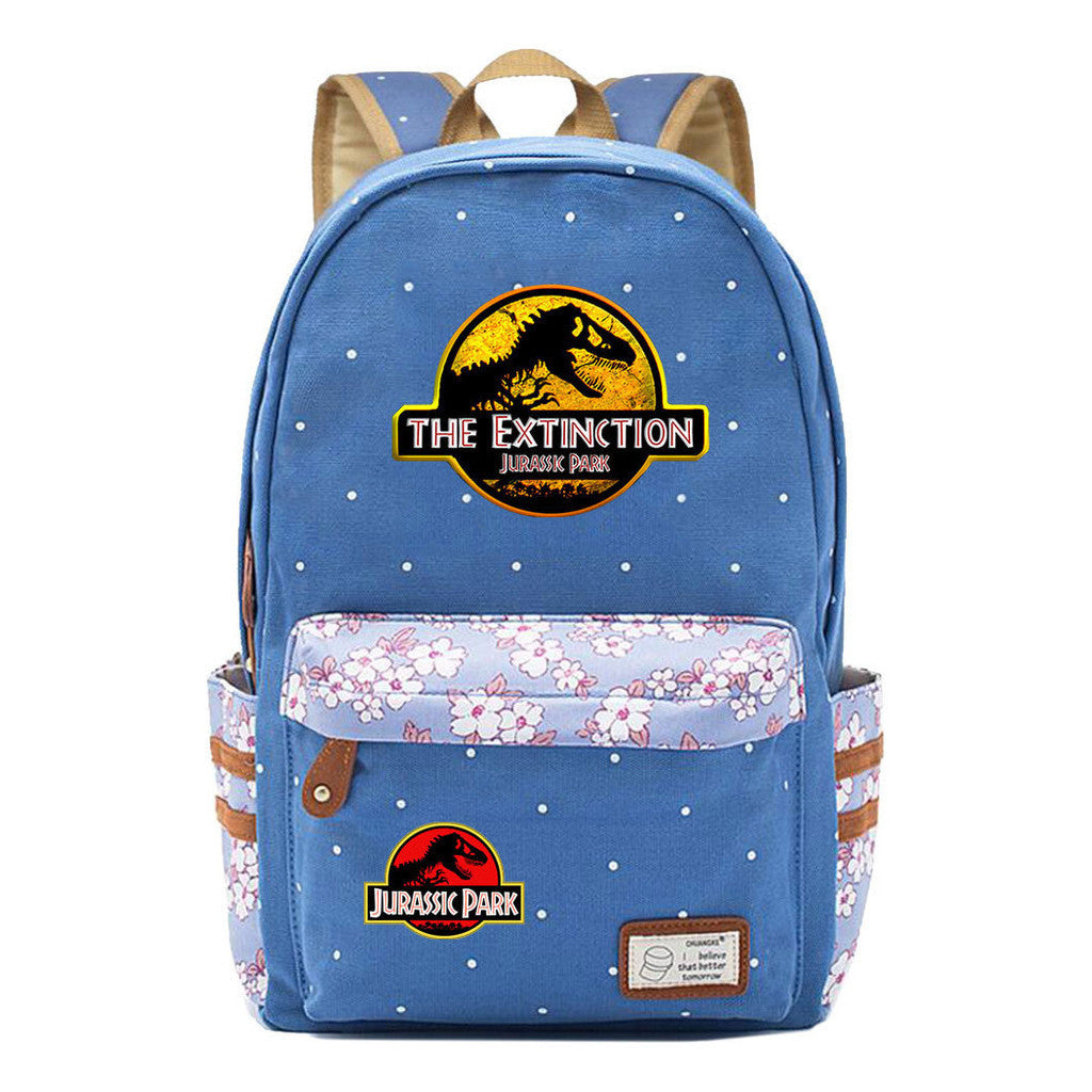 Jurassic Park Dinosaur Printed Student Backpack Leisure Backpack