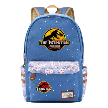 Jurassic Park Dinosaur Printed Student Backpack Leisure Backpack