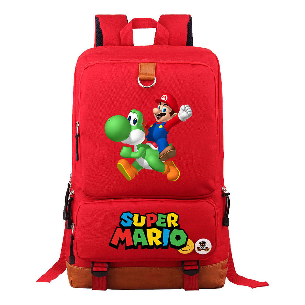 Super Mario Print Youth Student Backpack, Travel Bag, Men's And Women's Backpack