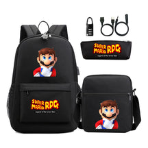 Usb Password Lock Youth Student Backpack Three Piece Set For Men And Women Backpacks