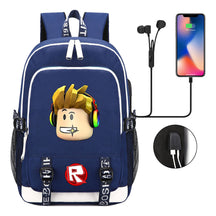 Game Roblox Printed Student Backpack Usb Casual Backpack Boys And Girls