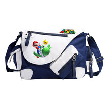 Super Mario Youth Student School Bag Canvas Shoulder Bag Casual Straddle Backpack