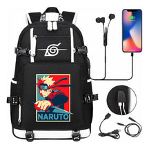 Naruto Usb Large Capacity Youth Student Backpack For Men And Women's Leisure Travel Backpack