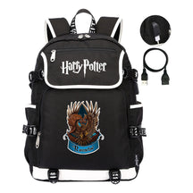 School Of Witchcraft And Wizardry Lion Print Usb Youth Student Backpack For Men And Women's Leisure Travel Backpack