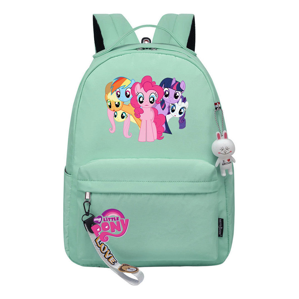 Cartoon Pony Unicorn Printed Youth Student School Bag Men's And Women's Leisure Bag Women's Backpack