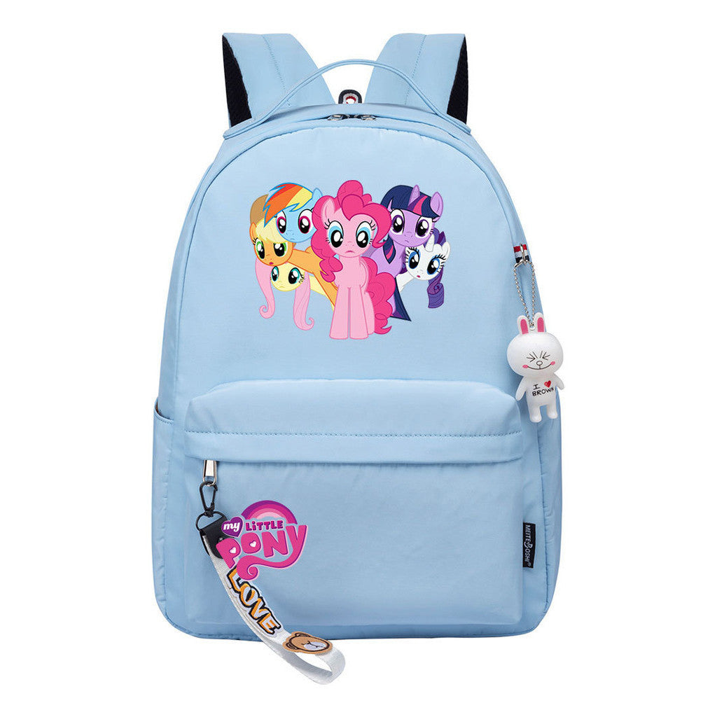 Cartoon Pony Unicorn Printed Youth Student School Bag Men's And Women's Leisure Bag Women's Backpack