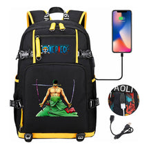 Pirate King Lufei Printed Youth Student Backpack With Large Capacity Leisure Travel Backpack