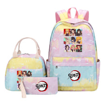 Cartoon Fashion Youth Student Girls School Bag Lunch Bag Three Piece Set Backpack