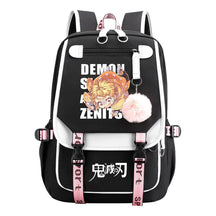 Cartoon Fashion Usb Youth School Bag For Boys And Girls Casual Ribbon Flip Backpack