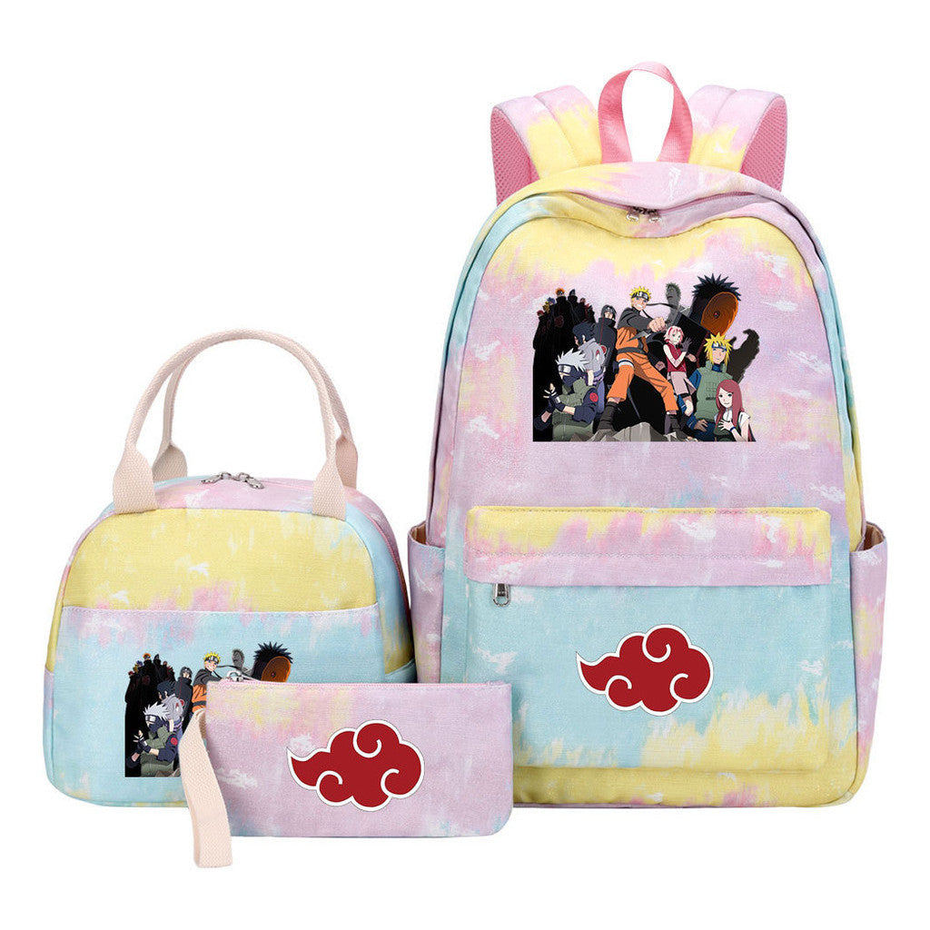 Naruto Girls School Bag Lunch Bag Three Piece Set Backpack Set