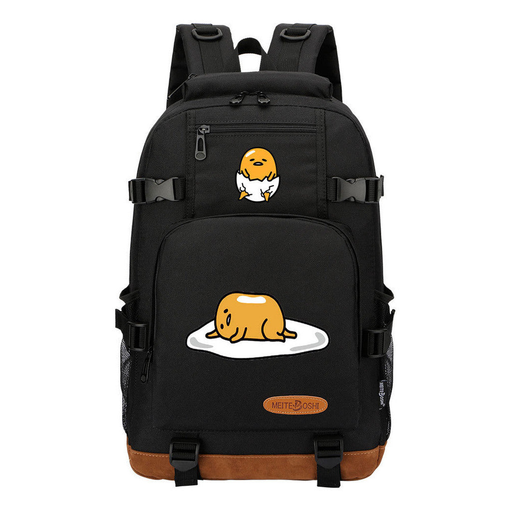 Lazy Egg Teenage Student Backpacks Boys And Girls Backpack