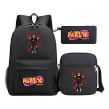 Anime Naruto Starry Sky Student School Bag Three Piece Set For Men And Women Backpack Set