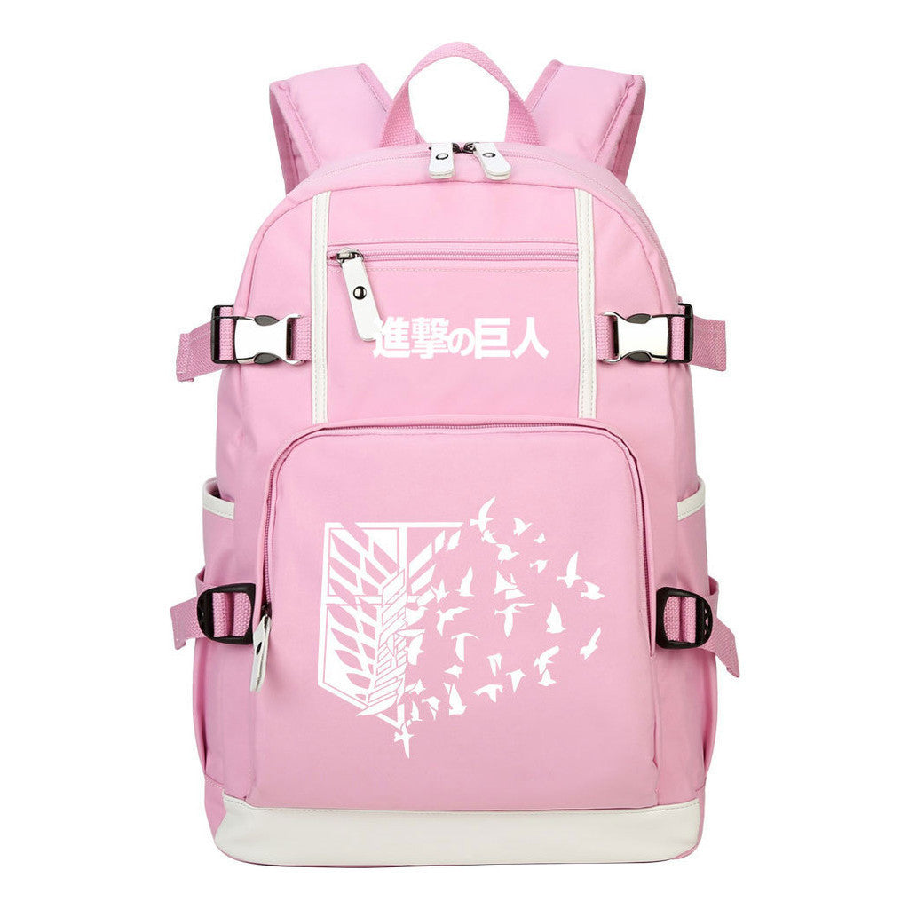 Giant Winged Soldier Captain Of Anime Attack Student Backpack, Leisure Travel Backpack