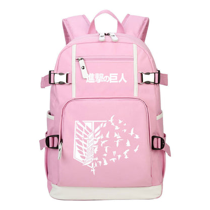 Giant Winged Soldier Captain Of Anime Attack Student Backpack, Leisure Travel Backpack