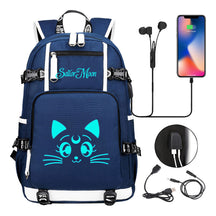 Beautiful Girl Warrior Usb Schoolbag For Young Students Men And Women Travel Backpack