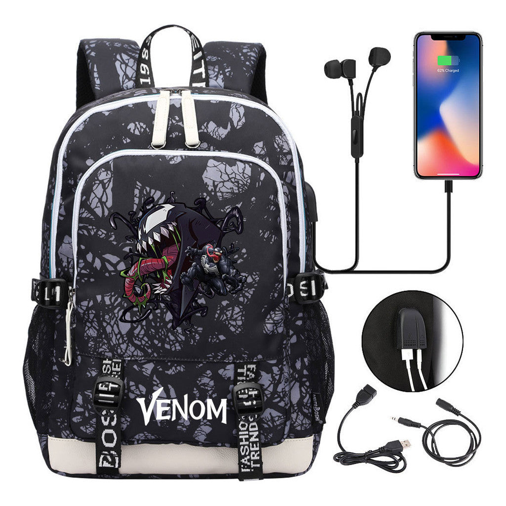 Youth Student Backpack Usb Men's And Women's Leisure Backpack
