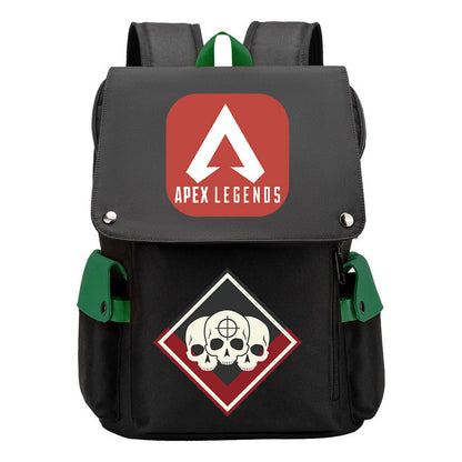 Apex Hero Print Usb Charging Cap Headpiece Student Backpack Leisure Backpack