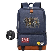 Apex Hero Print Usb Youth School Bag Leisure Travel Backpack