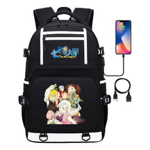 Seven Major Crimes In Comics, Printed Usb Youth Student Backpack, Men's And Women's Leisure Travel Backpack