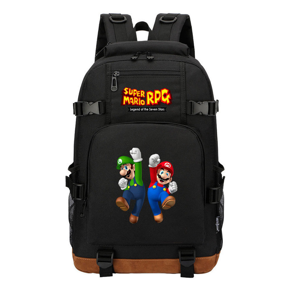 Super Mario Printed Youth Backpack For Leisure Travel Backpack