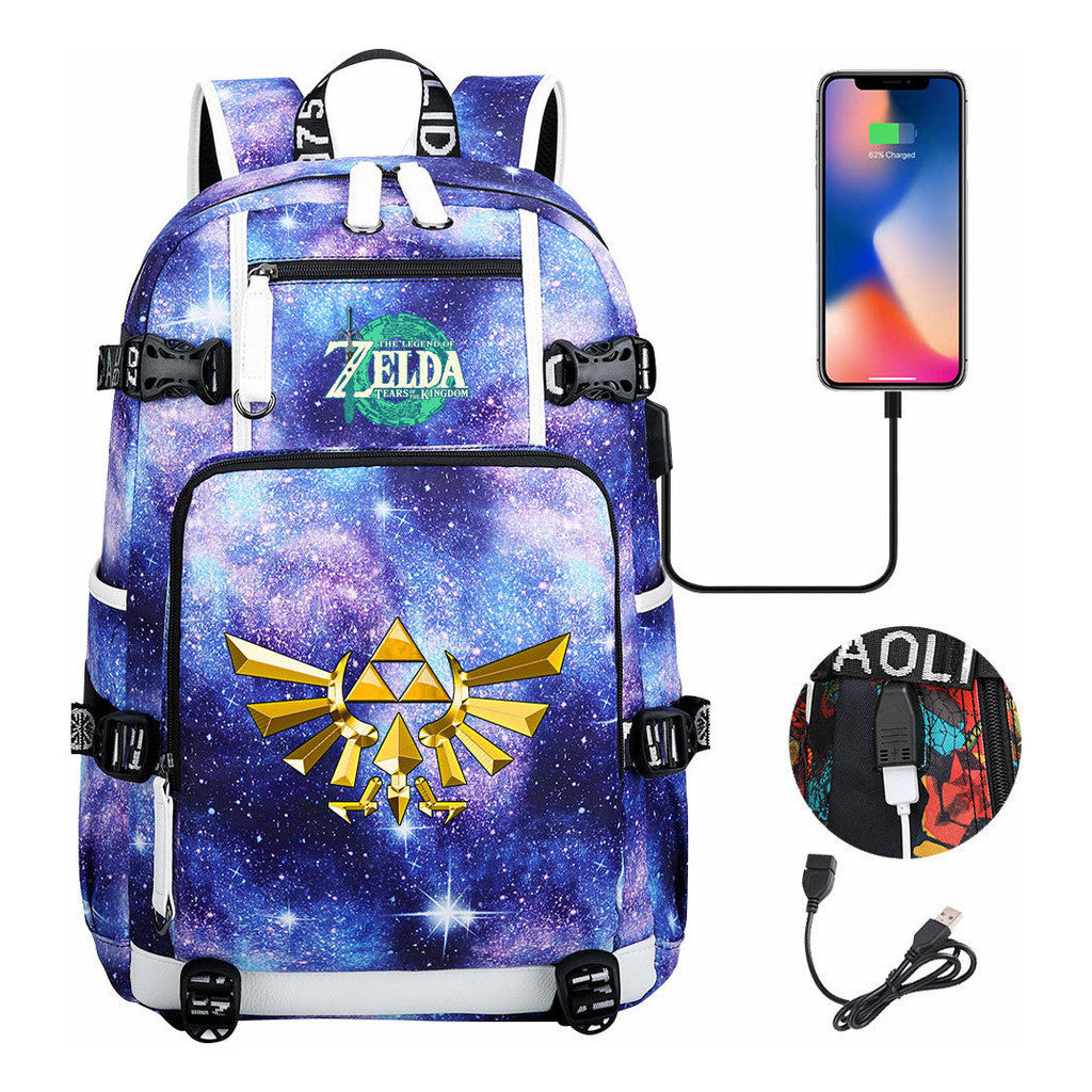 Legend Of Zelda Printed Backpack For Men And Women With Large Capacity Leisure Travel Backpack