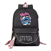 Interstellar Baby Stitch Printed Youth Student School Bag Casual Weaving Strap Backpack