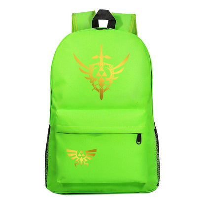 Golden Printed Youth Student Backpack Men And Women's Leisure Backpack