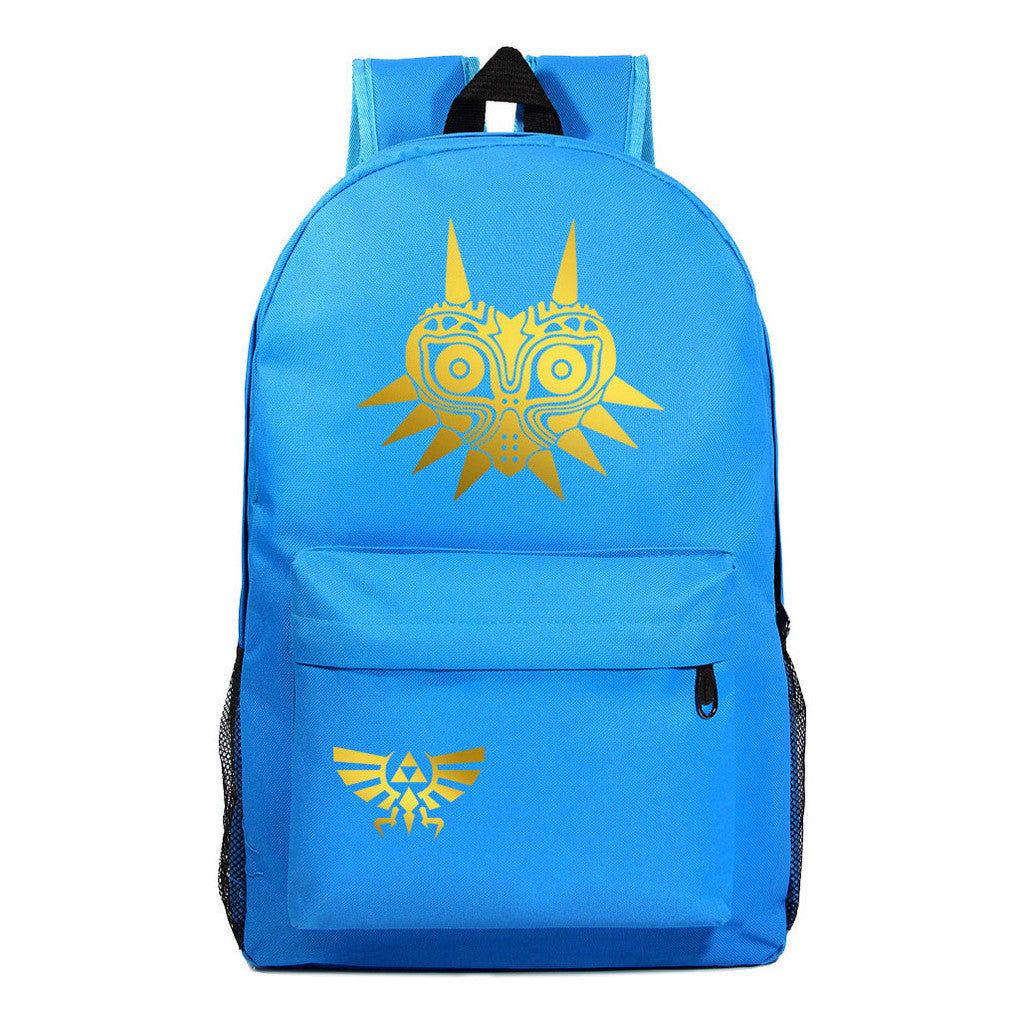 Golden Printed Student Backpack Casual Backpack