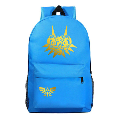 Golden Printed Student Backpack Casual Backpack