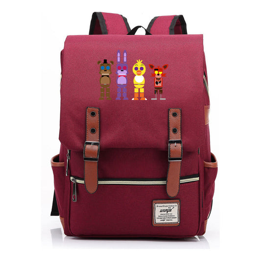 Toy Bear Game Printed Youth Student School Bag Casual Classic Backpack