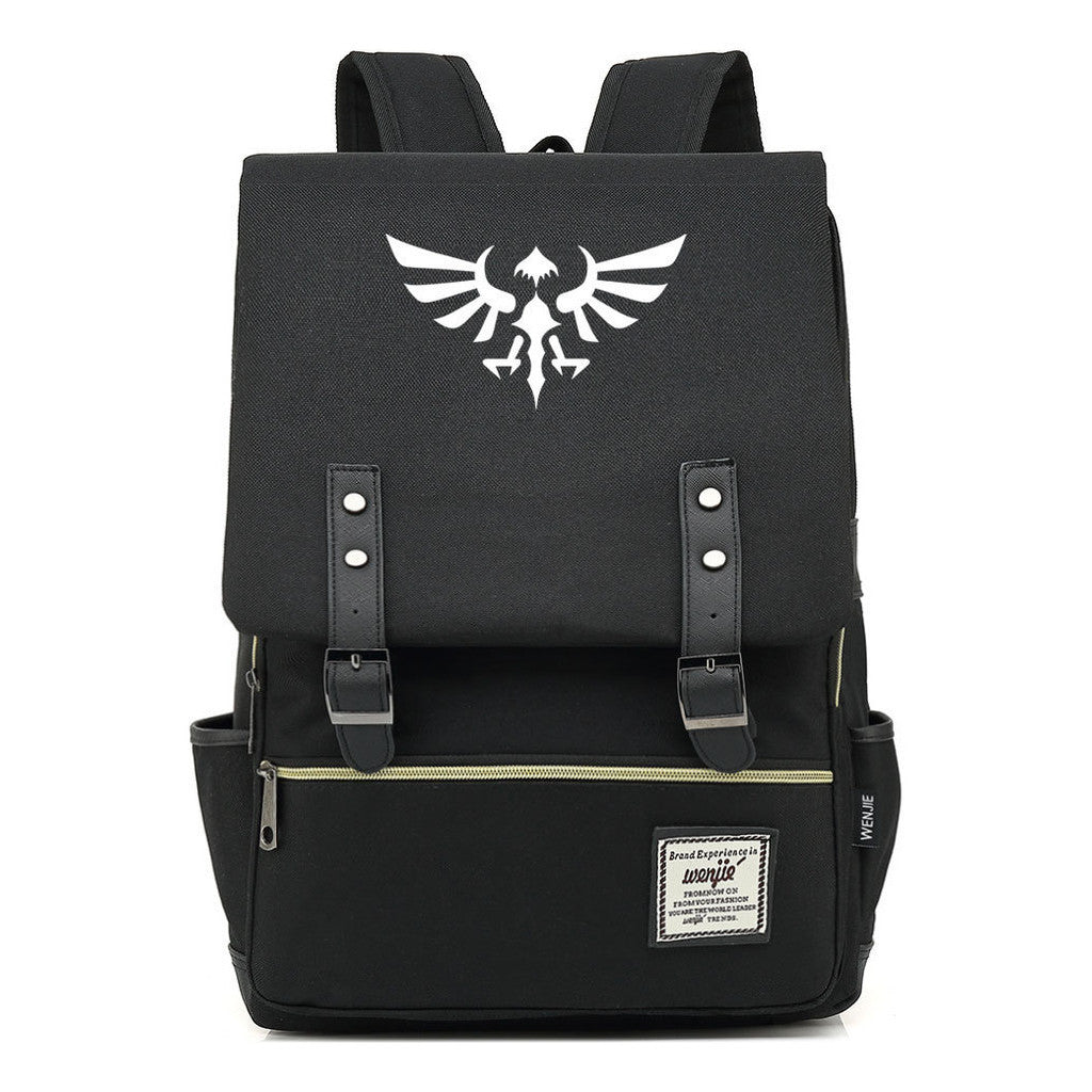Game Zelda Printed Youth Student Backpack For Men And Women, Casual Belt Buckle, Classic Backpack