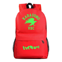 Green Night Light Fashion Volleyball Youth Flying Heart Print Youth Student School Bag Men's And Women's Leisure Backpack