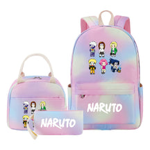 Naruto Student Girl Backpack Lunch Bag Three Piece Set Backpack Set