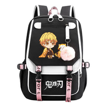 Cartoon Fashion Usb Youth School Bag For Boys And Girls Casual Ribbon Flip Backpack