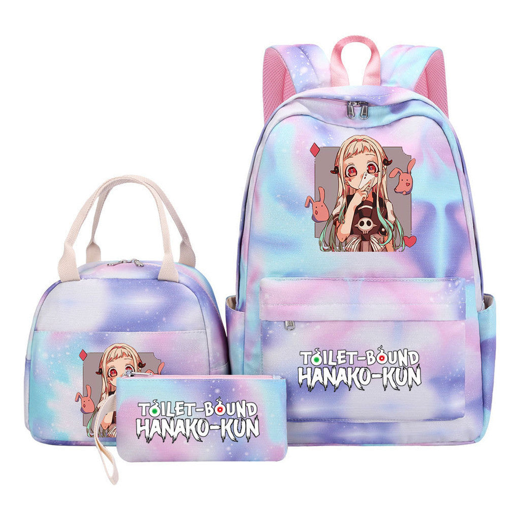 Teenage Student Girl Backpack Lunch Bag Three Piece Set Backpack Set