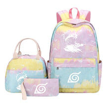 Naruto Teenage Student Girls School Bag Lunch Bag Three Piece Set Backpack Set