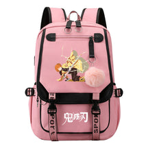 Cartoon Fashion Usb Youth School Bag For Boys And Girls Casual Ribbon Flip Backpack