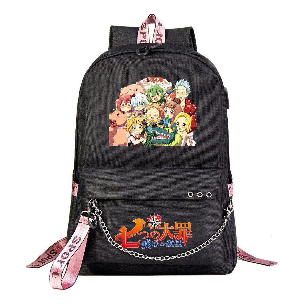 Usb Youth Student Backpack For Boys And Girls Leisure Travel Backpack