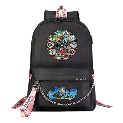 Usb Youth Student Backpack For Boys And Girls Leisure Travel Backpack