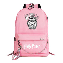 School Of Witchcraft And Wizardry Badge Usb Youth Student Backpack For Men And Women's Leisure Travel Backpack