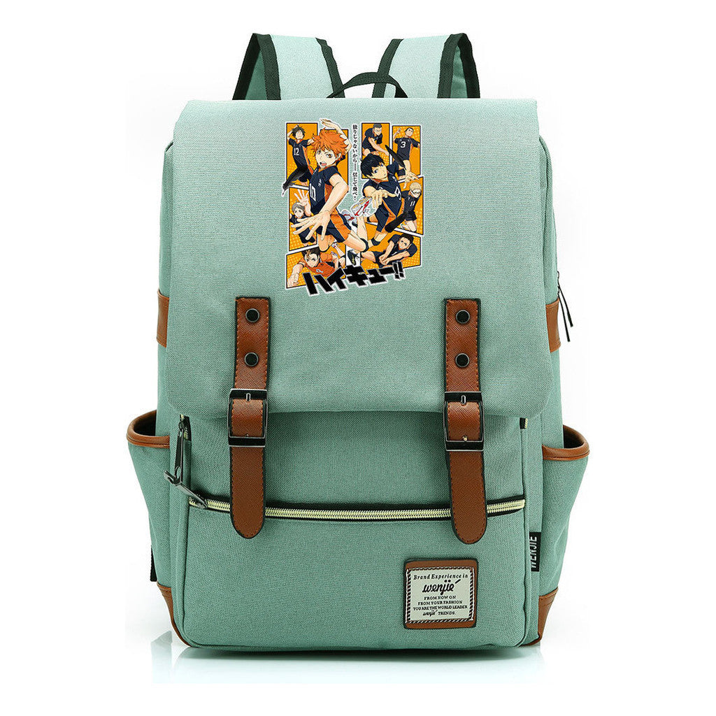 Volleyball Youth Printed Youth School Bag Casual Belt Buckle Classic Backpack