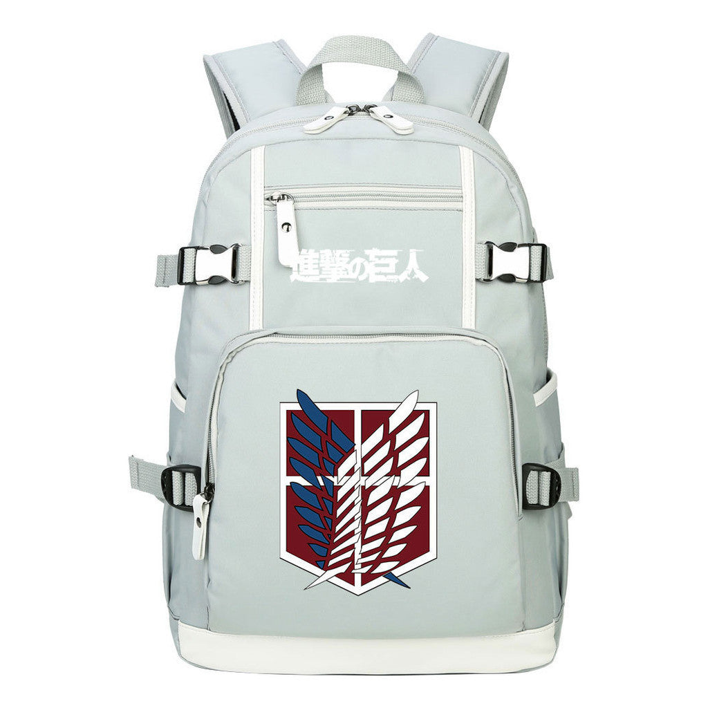 Giant Wings Of Anime Attack, Youth Student School Bag, Men's And Women's Backpack, Leisure Travel Backpack